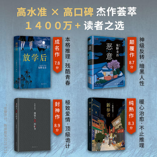 东野圭吾四大推理套装（2025版） 商品图1