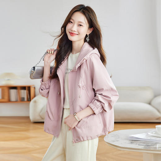 【预售3天】PY-2025秋季新款女装新高级感休闲宽松时尚连帽外套长袖上衣&Z8265 商品图0