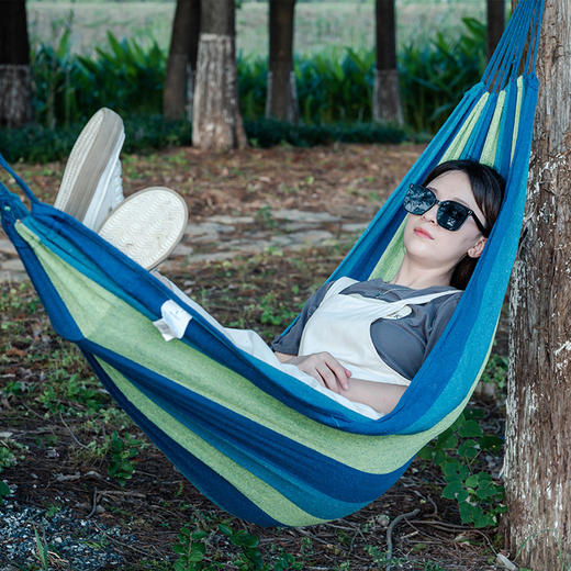 何大屋 怡然自得吊床 蓝条纹HDW1513 商品图2