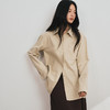秋季上新 “高智感穿搭” KEMU 纯棉衬衫，双面磨绒，手感柔软亲肤保暖，简约大气的版型，中长款的弧形下摆 商品缩略图0