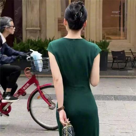 【à perles】TH*腰部捏褶醋酸连衣裙 商品图2