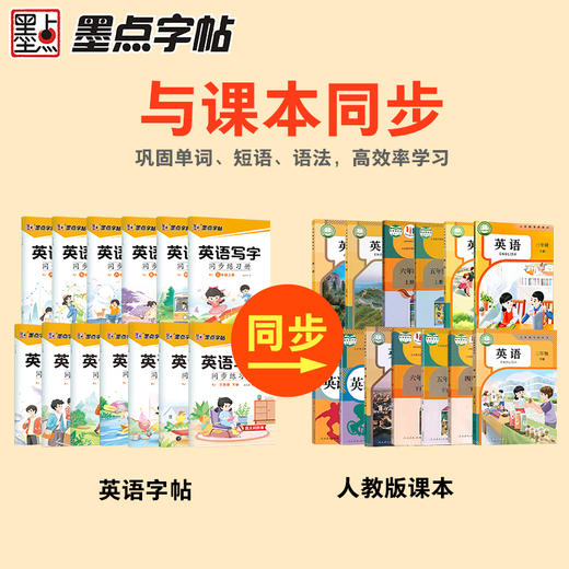 墨点字帖英语写字同步练字帖三年级上下册练字帖小学生专用人教版四五六七年级意大利斜体国标体每日一练字母单词练习册描红练字本 商品图10