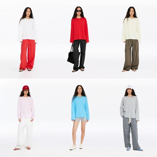 oneup亚麻宽松圆领长袖 商品图4