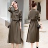 秋季新款复古盘扣两料扣马甲衬衣领气质两件套套裙HR-YWY8905 商品缩略图3