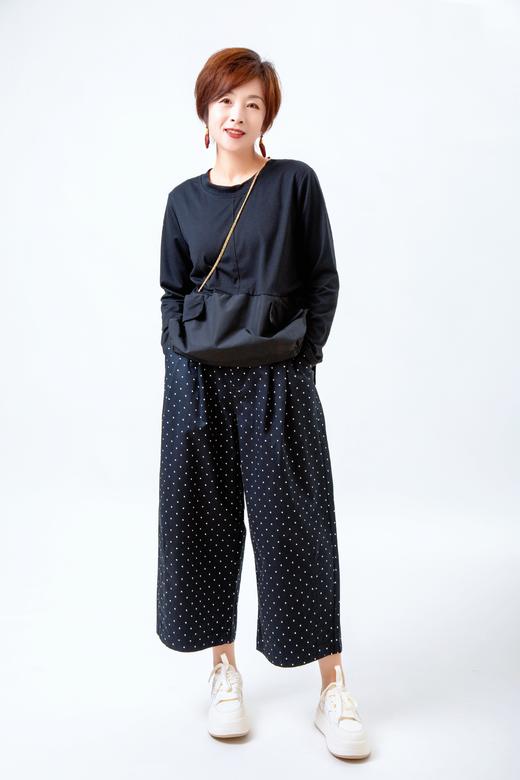 松紧腰波点休闲裤 商品图0