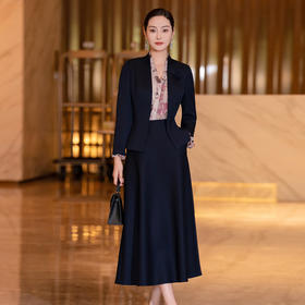 YBY Y518优雅气质通勤时尚大摆修身显瘦套装