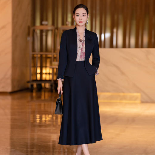 YBY Y518优雅气质通勤时尚大摆修身显瘦套装 商品图0