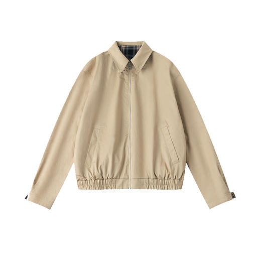 美式复古格纹双面穿外套 秋冬新款宽松小众休闲夹克上衣 商品图5