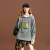 三彩2025冬季新款休闲连帽卫衣加绒宽松刺绣套头简约M 商品缩略图3