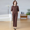 Q1073时尚套装2025秋新款气质休闲开衫妈妈装减龄显瘦中老年女装两件套 商品缩略图2