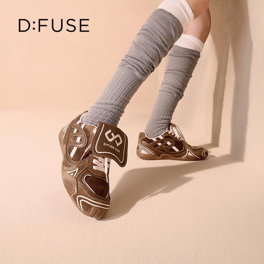 Dfuse迪芙斯2025秋季新款百搭复古德训鞋翻盖鞋舌休闲运动鞋小白鞋DFD3112078 商品图3