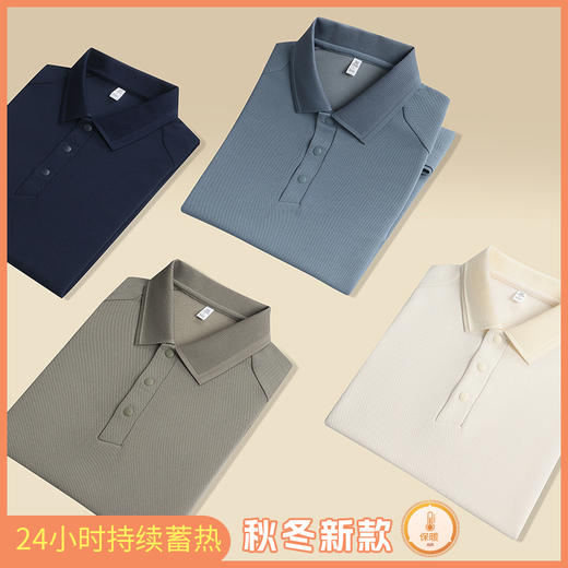 半身缘男装 春秋10A抑菌合身保暖长袖POLO衫596 商品图7