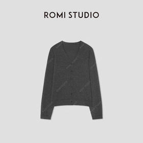 ROMI STUDIO“轻盈煦暖”山羊绒混纺自然亲肤开襟毛衫 RWCSST1628