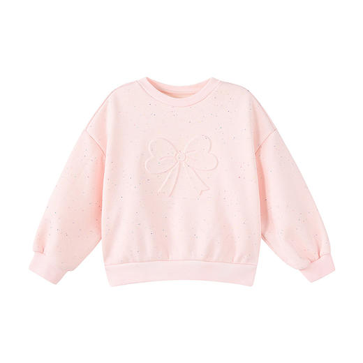 笛莎Deesha 童装女童卫衣2025冬新款女童甜美圆领彩点卫衣 商品图4