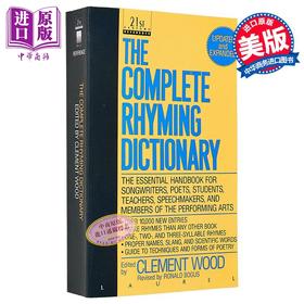 【中商原版】韵律词典修订版 英文原版 The Complete Rhyming Dictionary Clement Wood