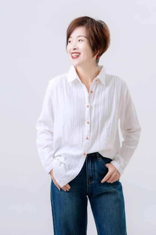 双层棉纱文艺白衬衫 商品图0