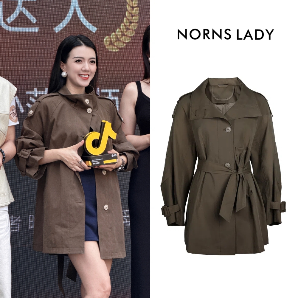 NORNS LADY诺恩 【琥珀】风衣外套中长款修身时尚外套 T25WK20480-12.1