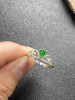 【FC0143】18K镶嵌翡翠阳绿水滴皇冠戒指 色泽阳绿 水润起光 款式精美  圈口14 商品缩略图3