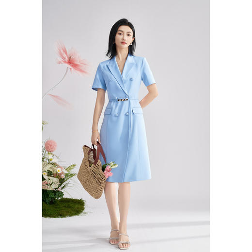  米思阳2026春季新款通勤职业连衣裙收腰设计高级感气质长裙女3259 商品图5