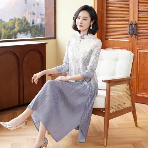 大码90-150斤均可穿新中式旗袍连衣裙春秋XSL-AF015 商品图1