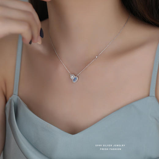 【福禄清新】S999纯银满天星福禄葫芦项链【YXS-A4535】 商品图2