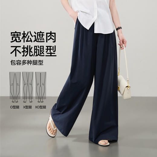 【垂感加宽阔腿裤】逸阳初秋高腰显瘦宽松直筒休闲裤子6174 商品图4