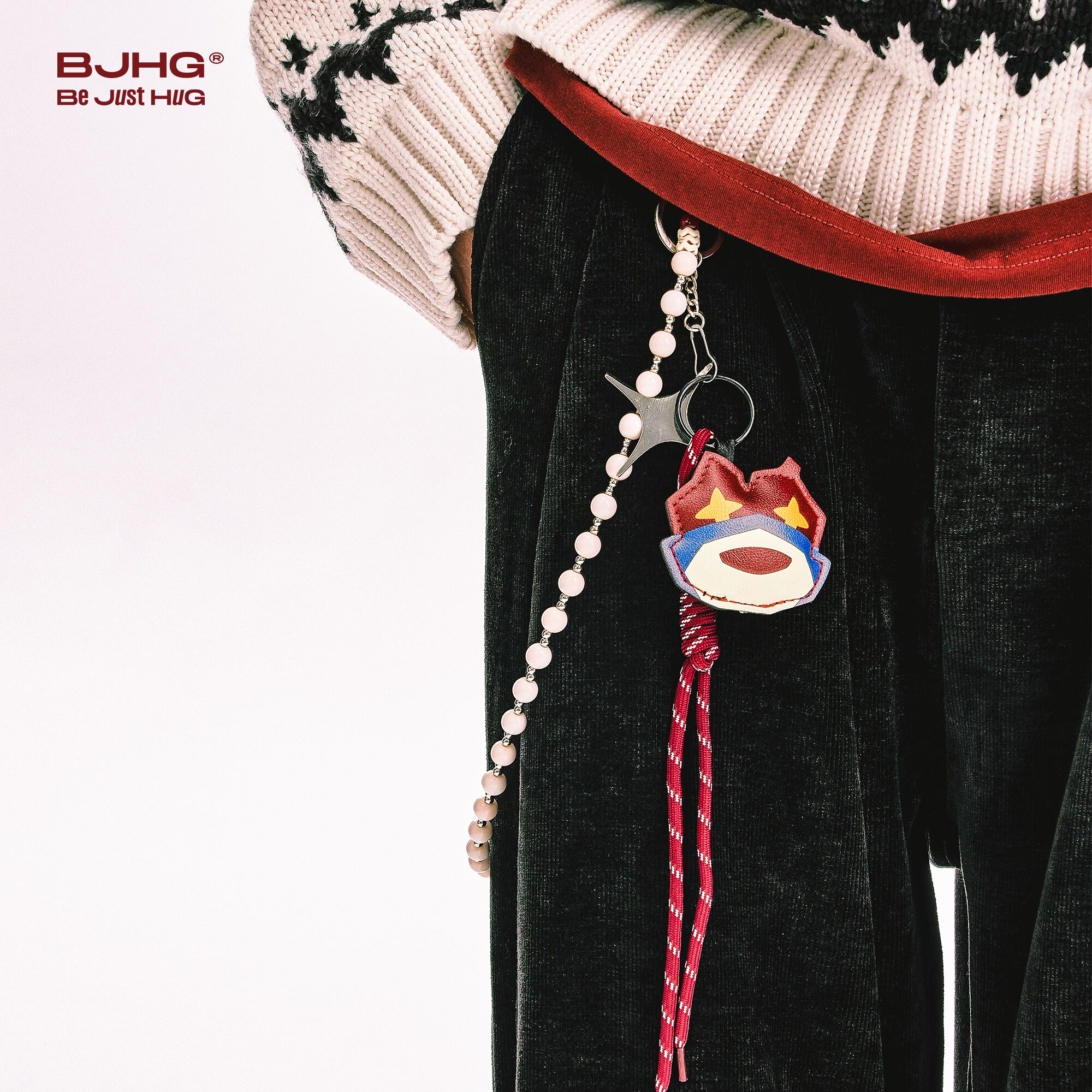 BJHG不计后果 B-joker皮挂件男女同款潮牌设计感休闲撞色百搭饰品