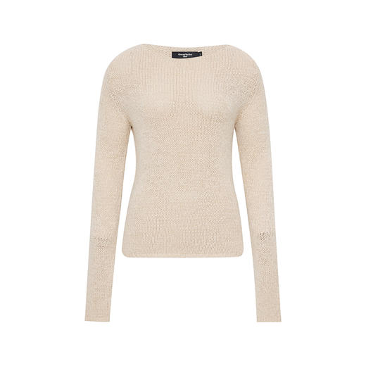 oneup带子纱圆领长袖针织毛衣 商品图5