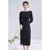 米思阳2026春季新款气质优雅一字肩连衣裙舒适有弹超显瘦裙子4985 商品缩略图1