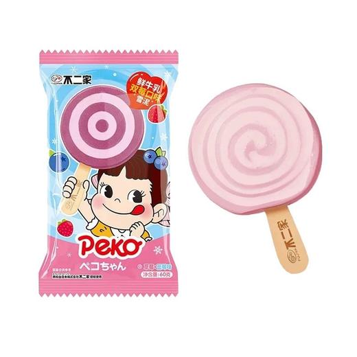 不二家 草莓+蓝莓味鲜牛乳双莓口味雪泥 60g/支 商品图1