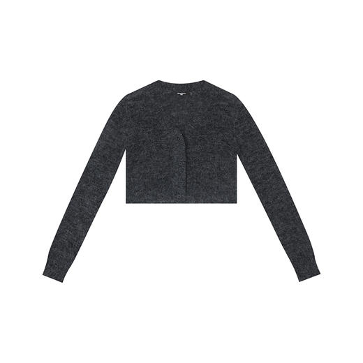 oneup羊驼毛V领短款毛衣开衫 商品图9