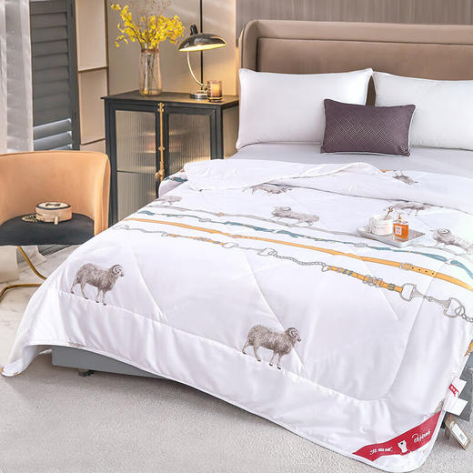 北极绒 BJRB309新西兰纯羊毛被-白 200x230cm( 3kg) 商品图2