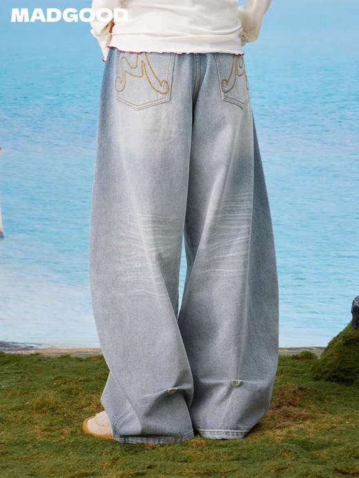 马得工地/MDGDKZ13140/刺绣花苞牛仔裤 商品图1