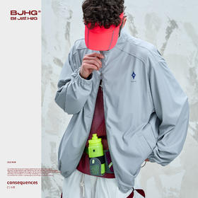 BJHG不计后果拉链立领夹克外套男款秋季潮牌美式休闲运动薄款外套