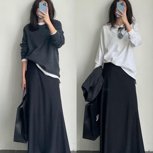 板牙专属！！全能打底！严白小白T长袖T【女款】 商品图3