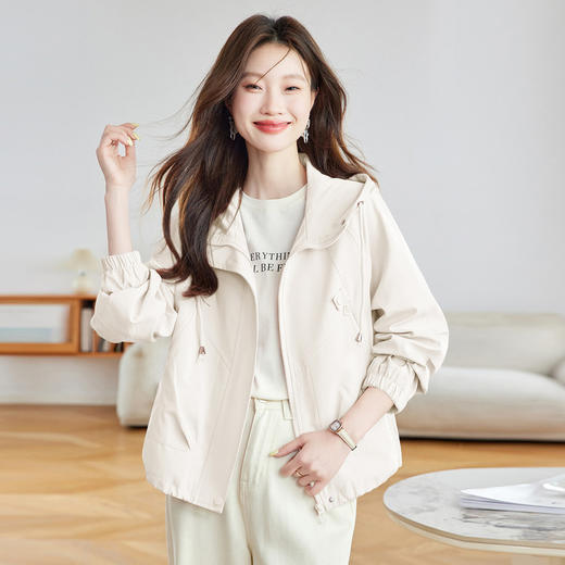 【预售3天】PY-2025秋季新款女装新高级感休闲宽松时尚连帽外套长袖上衣&Z8265 商品图2