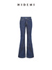 HIDEMI 【demi同款】深牛仔蓝原色微弹喇叭超显瘦长裤牛仔裤 商品缩略图5