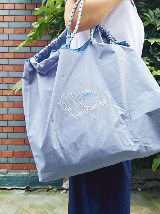 钟书阁大容量手提收纳四向抽绳便携环保包 商品图0