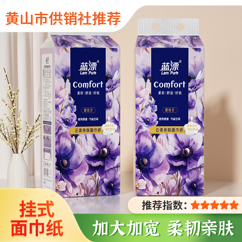 【蓝漂】本色挂式抽纸800张*2提 悬挂抽纸餐巾纸 家用实惠装厕纸纸面巾卫生纸