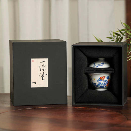 【一儒堂青花加彩匠心手作】青花加彩茶席雅物 传宫廷之美 承景德之器 商品图11