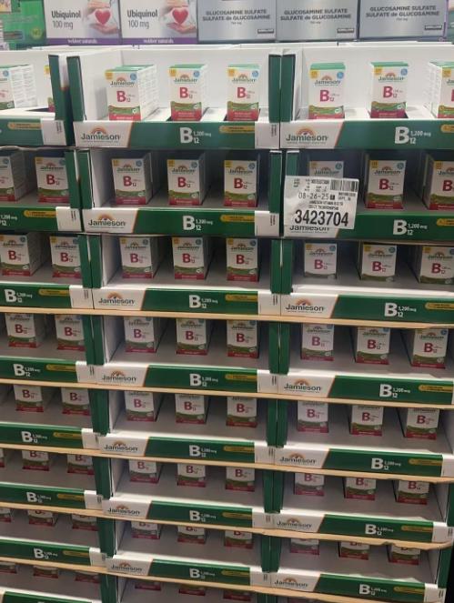 特价！Jamieson维生素B族B12长效缓释1200mcg 225粒  温哥华直邮 商品图2