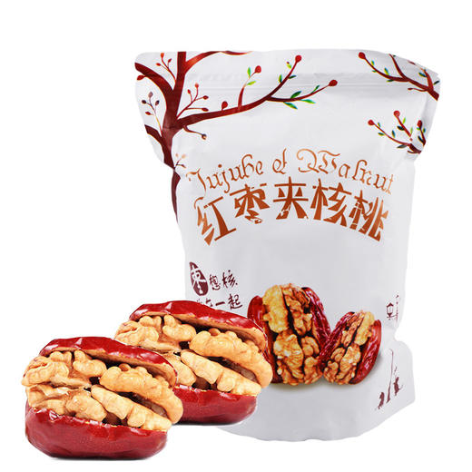 新款新品 红枣夹核桃 新疆和田大枣夹核桃仁500g袋装量大优惠 商品图0