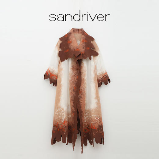 真丝羊绒相拼手工毡女大衣  SJF97W326N 商品图10