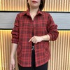 中老年时尚女装春秋新款洋气百搭格子长袖外套气质显瘦妈妈上衣女 商品缩略图1