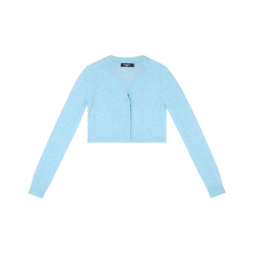 oneup羊驼毛V领短款毛衣开衫 商品图8