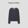ROMI STUDIO“打破常规”灰红撞色边条舒适棉质长袖上衣RWCASU5423 商品缩略图0