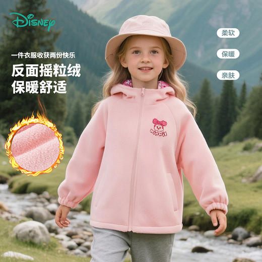 迪士尼秋冬新款加绒舒适户外外套连帽防风保暖露营风衣ZD3ES021 商品图4