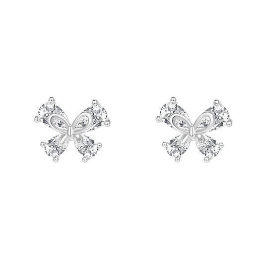 【蝴蝶越境】S925纯银镶锆石蝴蝶耳钉【YXS-E5723】 商品图4