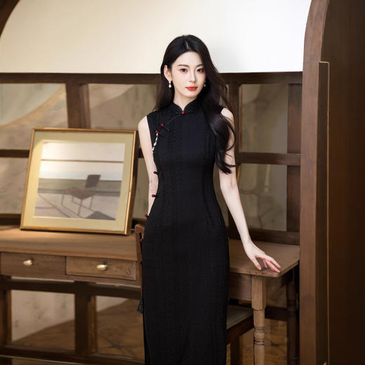 MYJ 中式国风旗袍气质复古改良款修身日常可穿连衣裙 商品图0