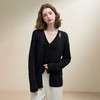 西遇气质通勤休闲套装女秋季单排扣V领背心搭针织开衫外套V2851186/V2855142 商品缩略图4